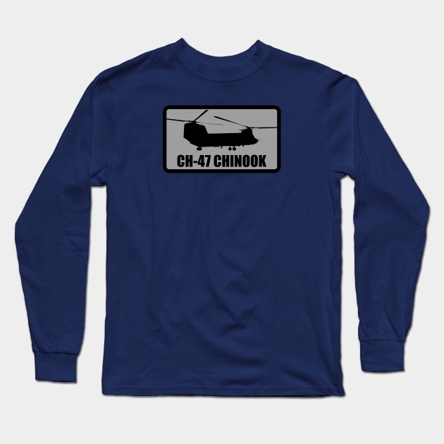 CH-47 Chinook Long Sleeve T-Shirt by Tailgunnerstudios